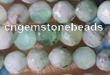 CTG1390 15.5 inches 4mm faceted round tiny emerald beads