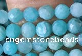 CTG1392 15.5 inches 3mm faceted round tiny amazonite beads