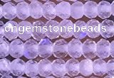 CTG1395 15.5 inches 2*3mm faceted rondelle tiny white moonstone beads