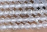 CTG1400 15.5 inches 2mm faceted round white crystal beads wholesale