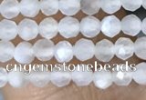CTG1401 15.5 inches 2mm faceted round white moonstone beads wholesale