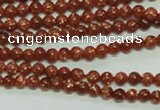 CTG142 15.5 inches 3mm round tiny goldstone beads wholesale