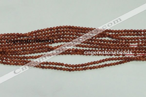 CTG142 15.5 inches 3mm round tiny goldstone beads wholesale