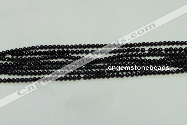 CTG143 15.5 inches 3mm round tiny blue goldstone beads wholesale