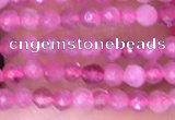 CTG1435 15.5 inches 2mm faceted round pink tourmaline beads
