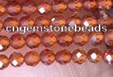 CTG1438 15.5 inches 2mm faceted round orange garnet beads wholesale