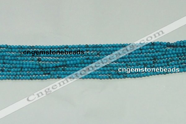 CTG144 15.5 inches 3mm round tiny blue turquoise beads wholesale