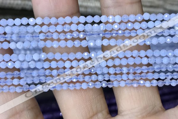 CTG1442 15.5 inches 2mm faceted round blue lace agate beads