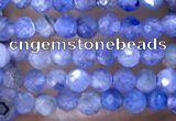 CTG1443 15.5 inches 2mm faceted round blue kyanite beads