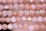 CTG1455 15.5 inches 2mm faceted round sunstone beads wholesale