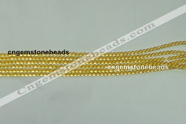 CTG146 15.5 inches 3mm round tiny citrine gemstone beads wholesale