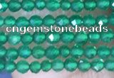 CTG1463 15.5 inches 2mm faceted round green agate beads