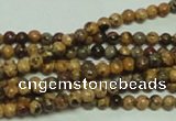 CTG147 15.5 inches 3mm round tiny leopard skin jasper beads wholesale