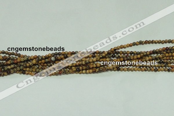 CTG147 15.5 inches 3mm round tiny leopard skin jasper beads wholesale