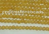 CTG148 15.5 inches 3mm round tiny yellow jade beads wholesale