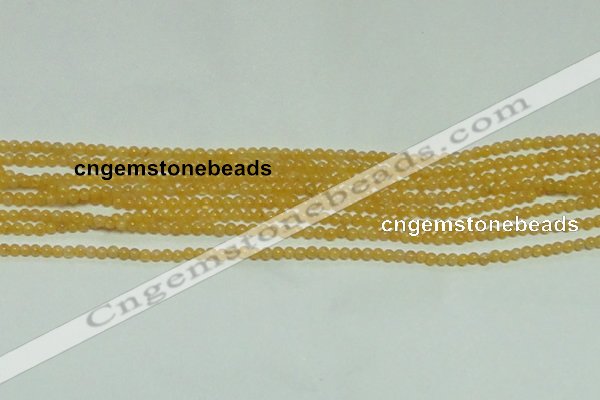 CTG148 15.5 inches 3mm round tiny yellow jade beads wholesale