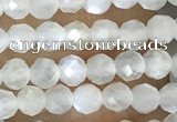 CTG1480 15.5 inches 3mm faceted round white moonstone beads