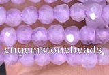 CTG1485 15.5 inches 3mm faceted round lavender amethyst beads