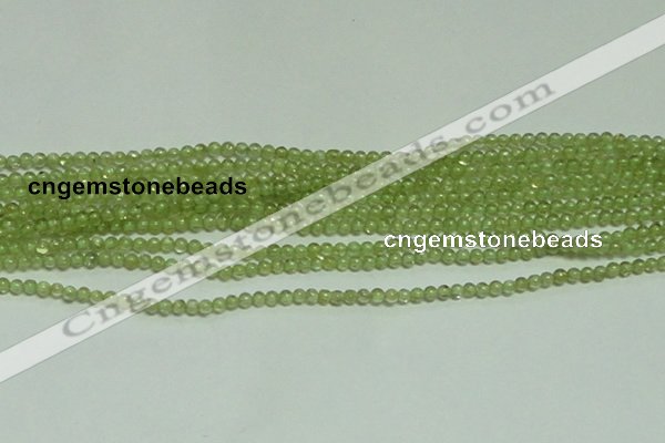 CTG149 15.5 inches 3mm round tiny peridot gemstone beads wholesale