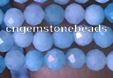 CTG1495 15.5 inches 3mm faceted round amazonite beads wholesale