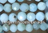 CTG1496 15.5 inches 3mm faceted round larimar gemstone beads