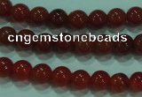 CTG15 15.5 inch 4mm round B grade tiny red agate beads wholesale