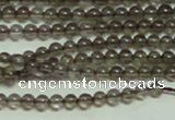 CTG150 15.5 inches 3mm round tiny smoky quartz beads wholesale