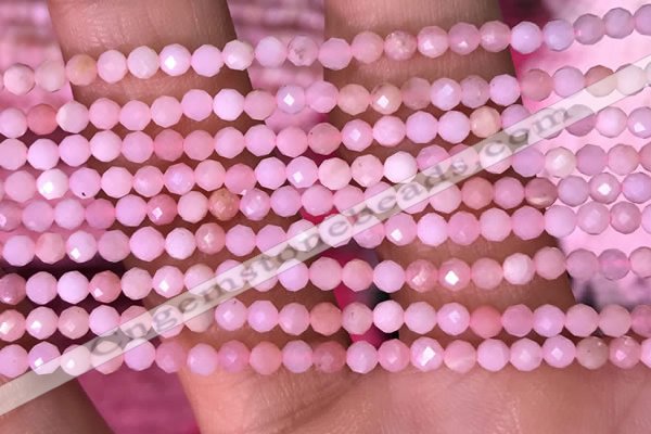 CTG1513 15.5 inches 3mm faceted round pink opal beads wholesale