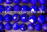 CTG1520 15.5 inches 3mm faceted round lapis lazuli beads