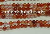 CTG153 15.5 inches 3mm round grade A tiny red agate beads wholesale