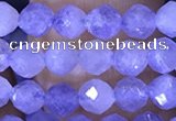 CTG1537 15.5 inches 4mm faceted round blue kyanite beads wholesale