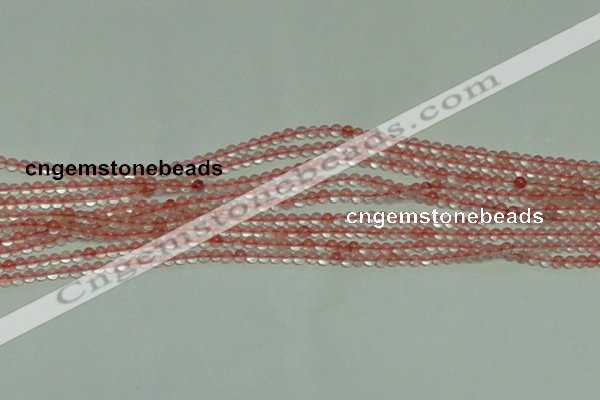 CTG154 15.5 inches 3mm round tiny cherry quartz beads wholesale