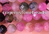 CTG1543 15.5 inches 4mm faceted round tourmaline beads wholesale