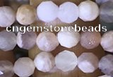 CTG1550 15.5 inches 4mm faceted round moonstone beads wholesale