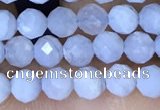 CTG1553 15.5 inches 4mm faceted round blue lace agate beads