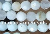 CTG1555 15.5 inches 4mm faceted round Chinese larimar beads