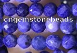 CTG1556 15.5 inches 4mm faceted round sapphire gemstone beads