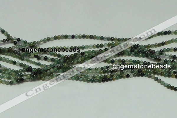 CTG156 15.5 inches 3mm round tiny moss agate beads wholesale