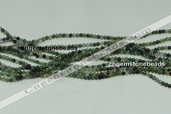 CTG156 15.5 inches 3mm round tiny moss agate beads wholesale