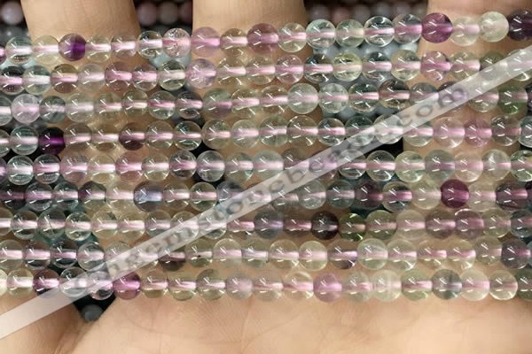 CTG1588 15.5 inches 4mm round fluorite gemstone beads wholesale