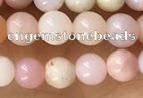 CTG1595 15.5 inches 4mm round pink opal beads wholesale