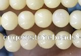 CTG1596 15.5 inches 4mm round yellow jade beads wholesale