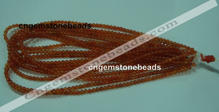 CTG16 15.5 inch 4mm round B grade tiny red agate beads wholesale