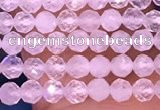 CTG1600 15.5 inches 2.5mm faceted round tiny white moonstone beads