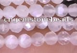 CTG1601 15.5 inches 3mm faceted round tiny white moonstone beads