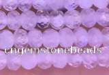 CTG1603 2.5*3.5mm faceted rondelle tiny white moonstone beads