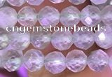 CTG1607 15.5 inches 4mm faceted round tiny prehnite beads