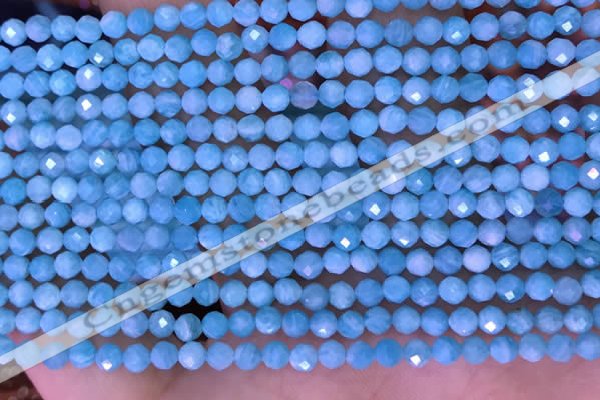 CTG1609 15.5 inches 3mm faceted round tiny amazonite beads