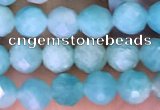 CTG1610 15.5 inches 5mm faceted round tiny amazonite beads