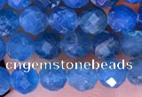 CTG1615 15.5 inches 4mm faceted round tiny apatite beads